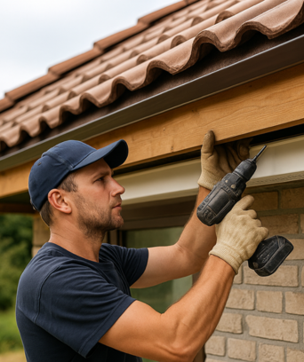 Installation d’un cache moineaux sous toiture pour fermer l’avant-toit et empêcher l’intrusion d’oiseaux en Savoie et Haute-Savoie