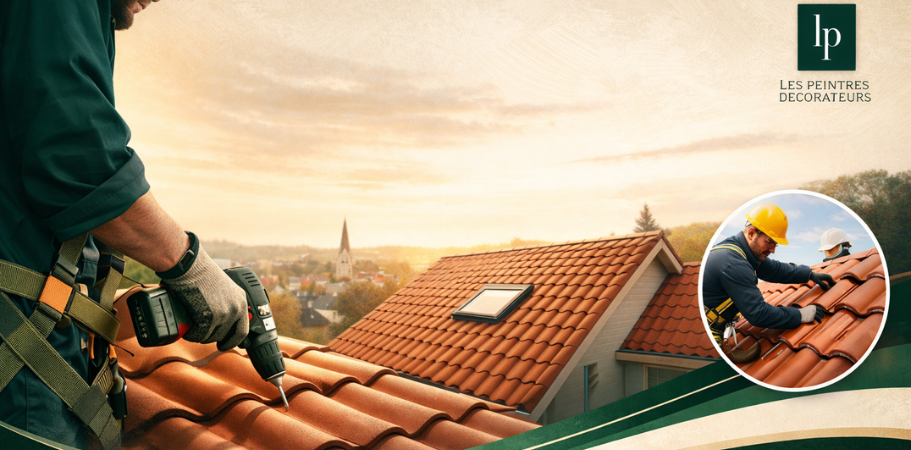 Rénovation et nettoyage de toiture en tuiles par Les Peintres Décorateurs des Savoies en Savoie, Haute-Savoie et Pays de Gex